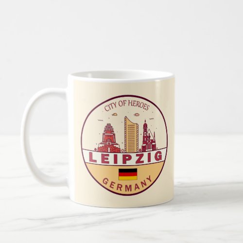 Leipzig Germany City Skyline Emblem Coffee Mug