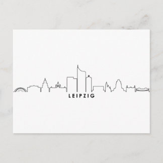 LEIPZIG Germany City Skyline Silhouette Postcard