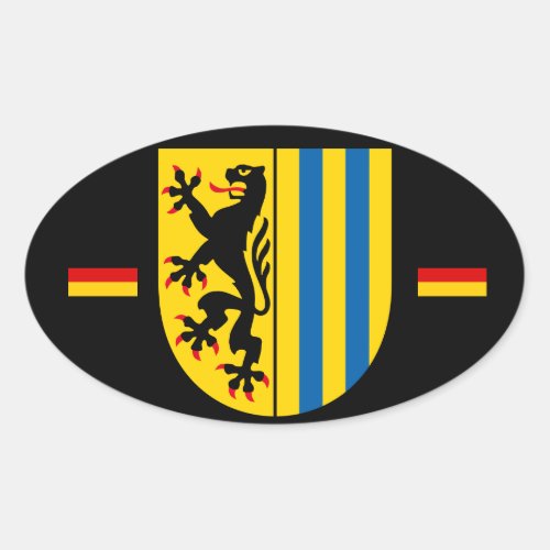 Leipzig Germany Euro_style Oval Sticker