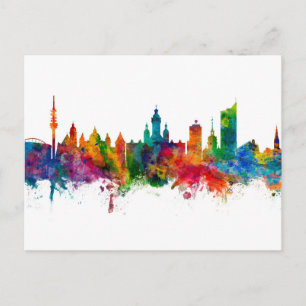 Leipzig Germany Skyline Postcard