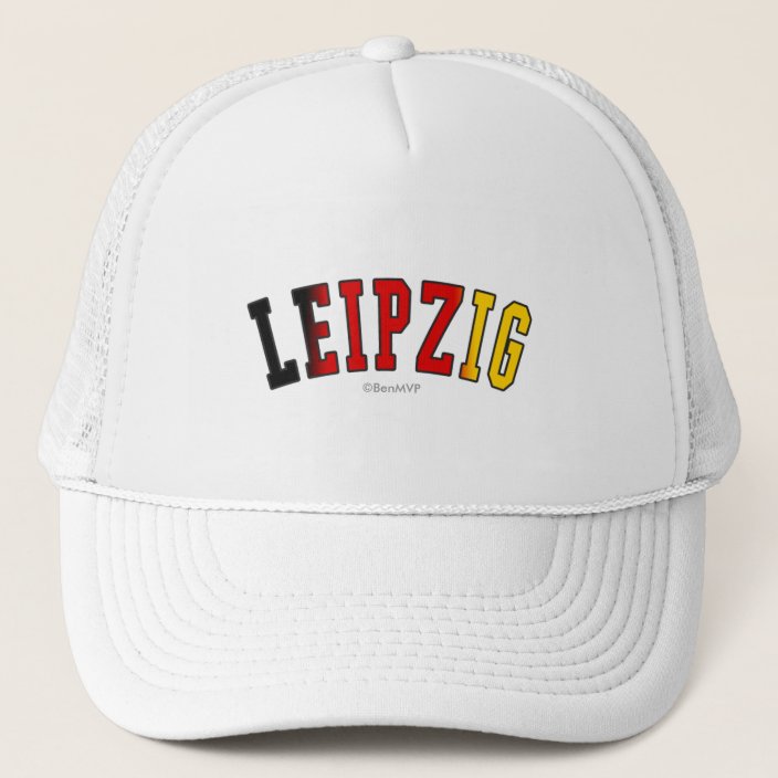 Leipzig in Germany National Flag Colors Mesh Hat