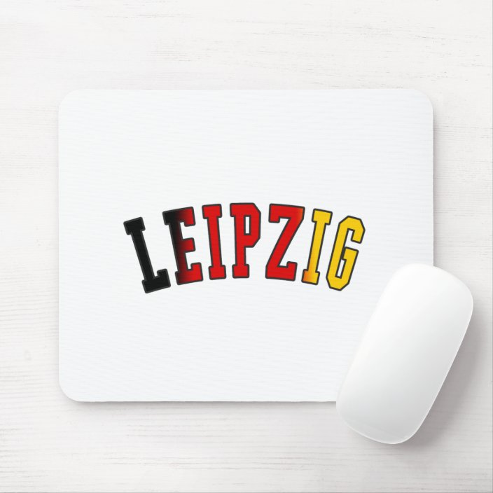 Leipzig in Germany National Flag Colors Mousepad