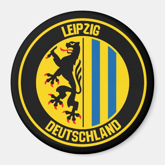 Leipzig Round Emblem Magnet (Front)