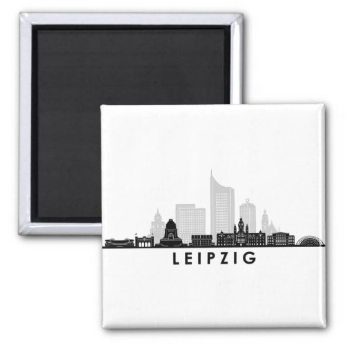 LEIPZIG university Germany City Skyline Silhouette Magnet