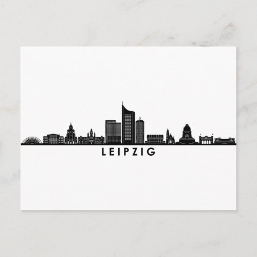 LEIPZIG university Germany City Skyline Silhouette Postcard