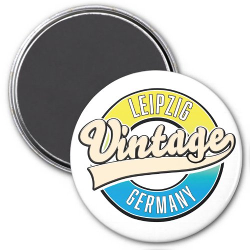 Leipzig vintage style logo magnet