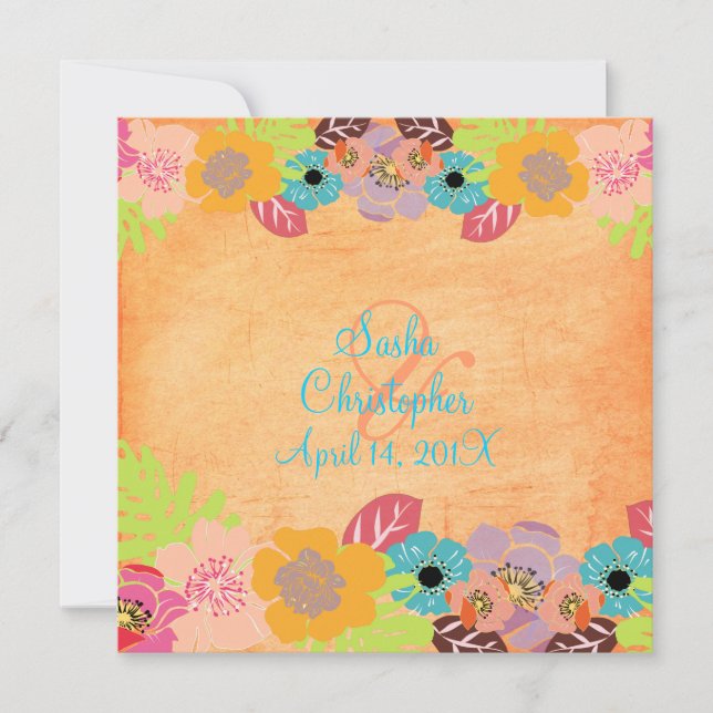 Leis/Luau/fruits Wedding Invitations (Front)
