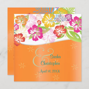 Leis/Luau/hibiscus Wedding Invitations