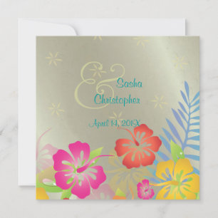 Leis/Luau/hibiscus Wedding Invitations