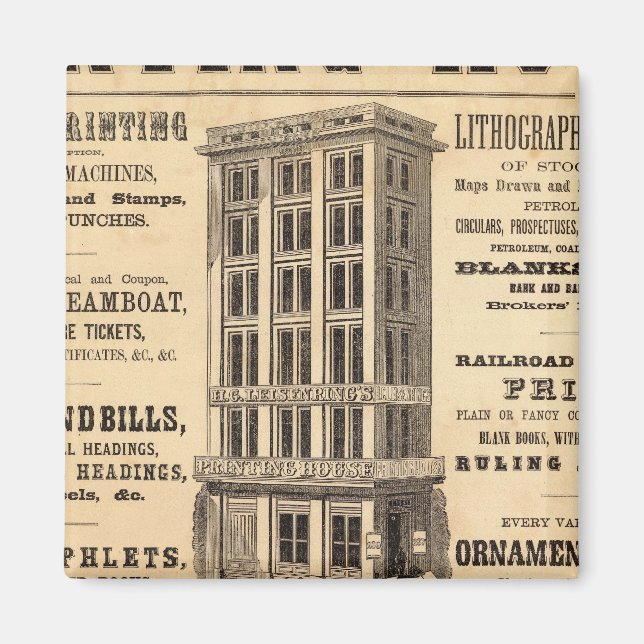 Leisenring's Printing House Magnet (Front)