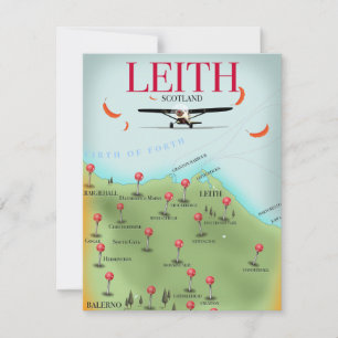 Leith Scotland vintage style map
