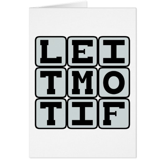 Leitmotif, Recurrent Musical Theme Cards (Front)