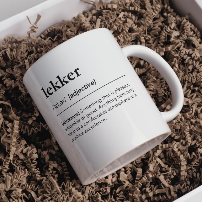 Lekker definition south african sayings minimalist coffee mug (Creator Uploaded)