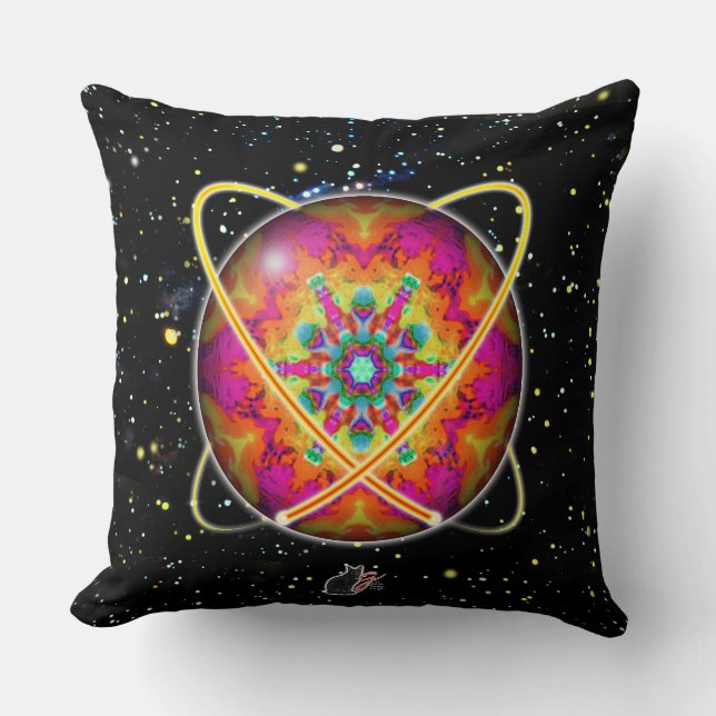 Lektron Orbz Throw Pillow (Front)