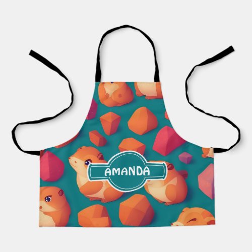 Lemming Geometric Colorful Personalized Pattern Apron