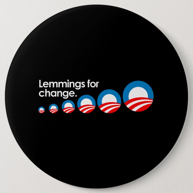 Lemmings for change Bumpersticker Button (Front)