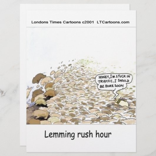Lemmings Rush Hour Funny (Front/Back)