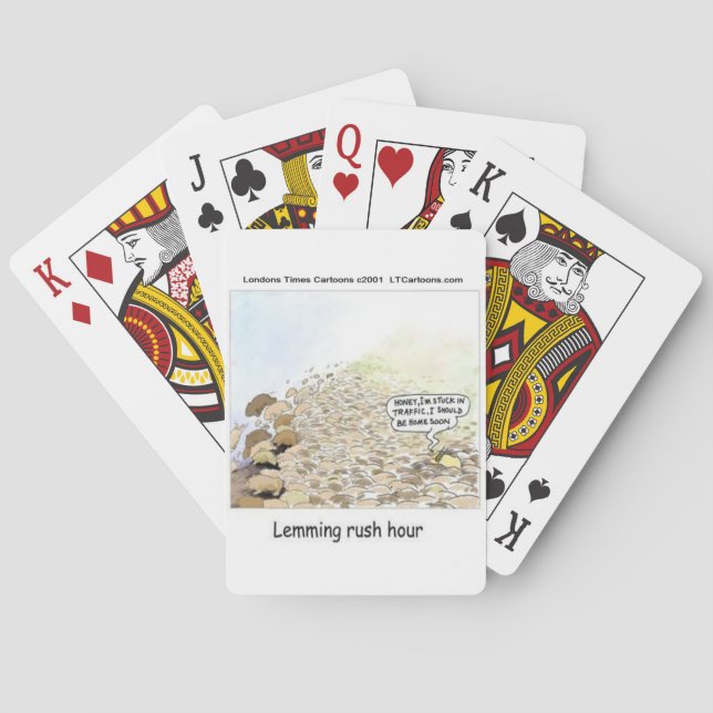 Lemmings Rush Hour Funny Poker Cards (Back)