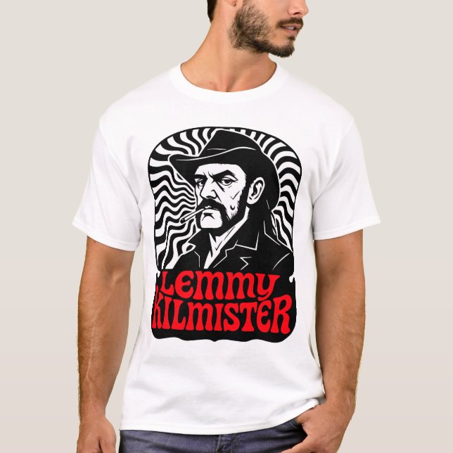 Lemmy Kilmister Psychedelic Rock Portrait T-Shirt (Front)