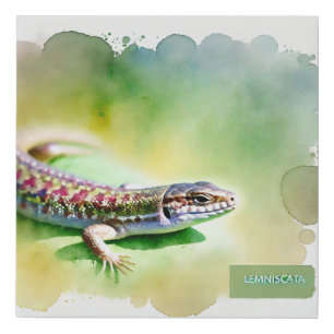 Lemniscata Lizard 071124AREF102 - Watercolor Faux Canvas Print
