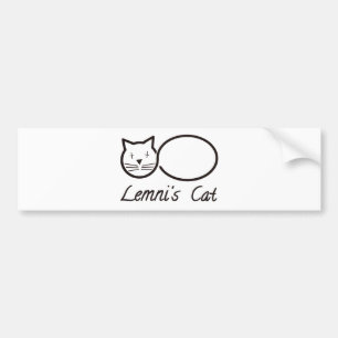 lemniscate le chat de lemni bumper sticker