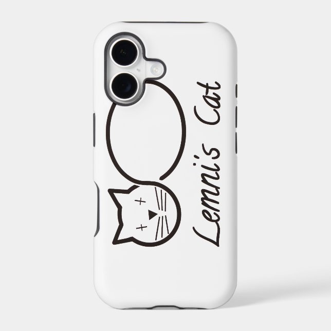 lemniscate the cat of lemni iphone case (Back)