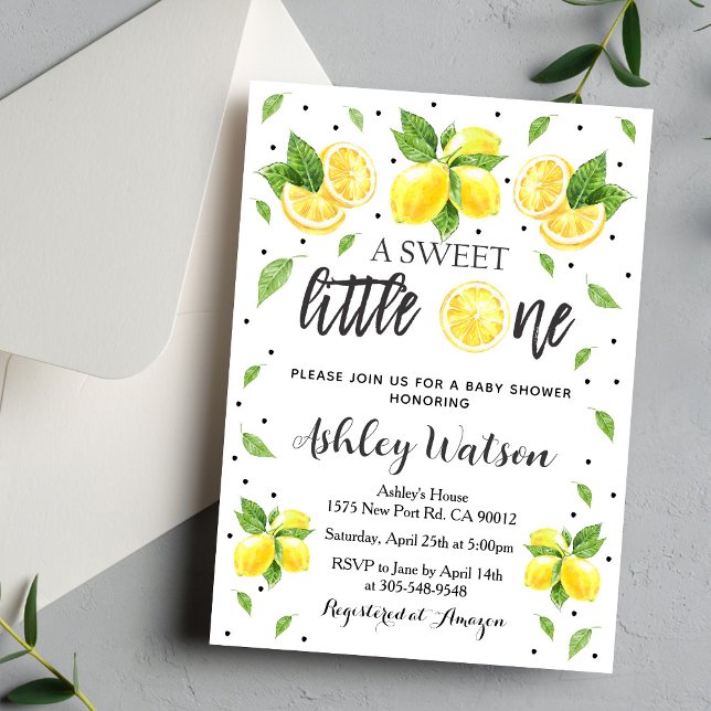 Lemon A Sweet Little One Invitation Citrus Theme  (Creator Uploaded)