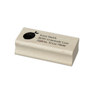 Lemon Address Business Rubber Stamp