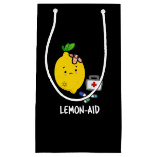 Lemon-aid Funny First Aid Lemon Pun Dark BG Small Gift Bag