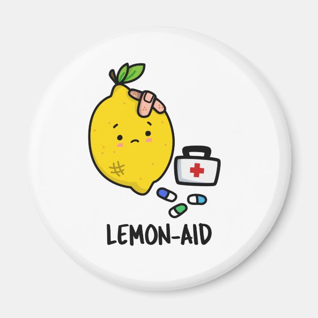 Lemon-aid Funny First Aid Lemon Pun  Magnet (Front)