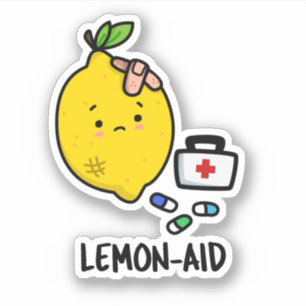 Lemon-aid Funny First Aid Lemon Pun  Sticker
