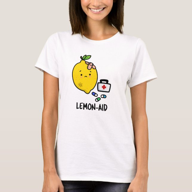Lemon-aid Funny First Aid Lemon Pun  T-Shirt (Front)