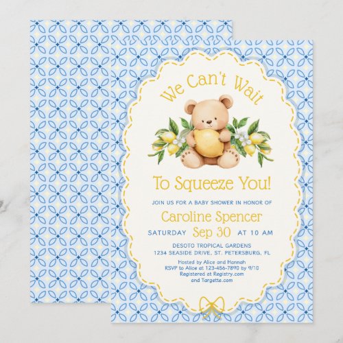 Lemon Amalfi Baby Shower Invitation