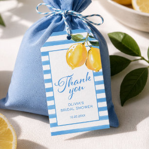 Lemon Amalfi Coast Citrus Thank You Bridal Shower Gift Tags