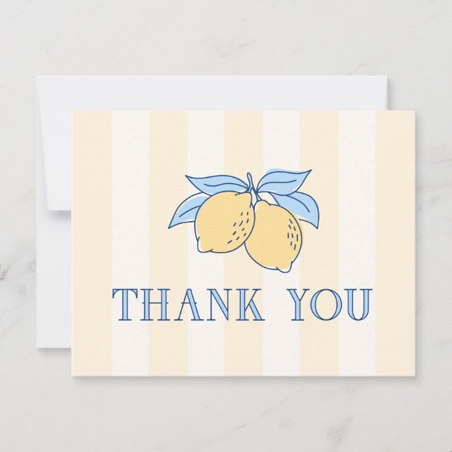 Lemon Amalfi Thank You Card (Front)