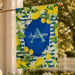 Lemon and Blue Spring House Flag