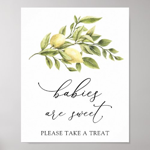 Lemon and Greenery Babies are Sweet Treat Sign