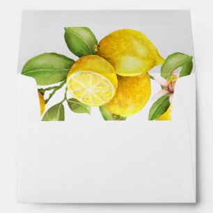 Lemon and greenery sweet lemons envelopes 5x7 card