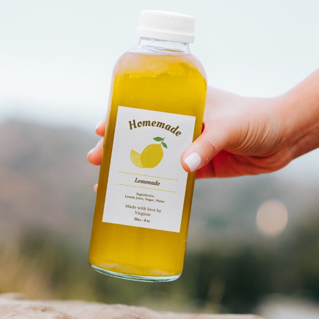 Lemon and Lemonade Bottle Label Sticker (Lemonade Bottle Label Sticker)
