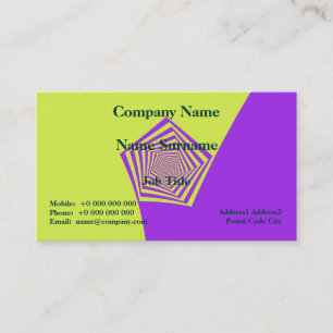 Lemon and Lilac Spiral  Classic Business Card