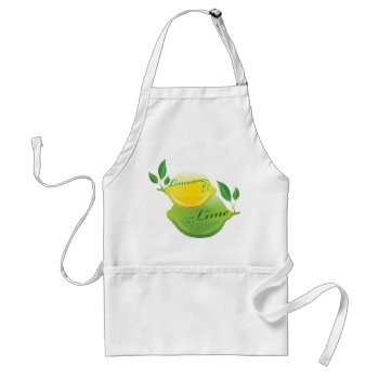 Lemon And Lime Adult Apron by MargaretStore at Zazzle