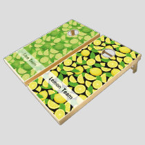 Lemon and Lime Background Cornhole Set