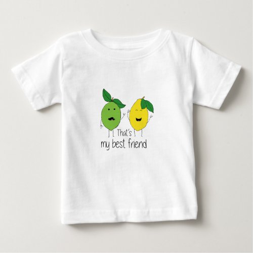 Lemon and Lime Best Friends BFF Lemon Art Besties Baby T_Shirt