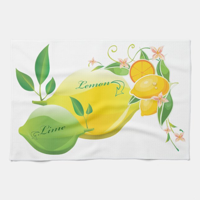 Lemon and Lime Kitchen Towel (Horizontal)