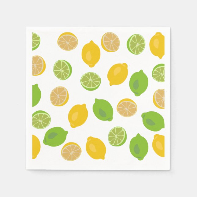 Lemon and Lime Pattern Napkins (Front)