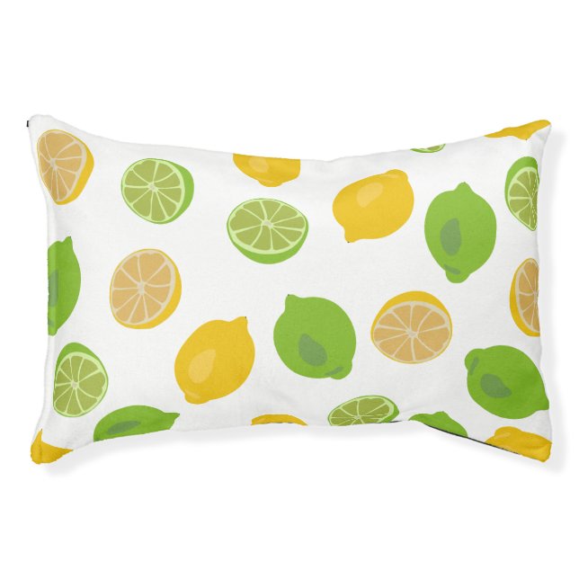 Lemon and Lime Pattern Pet Bed (Front)