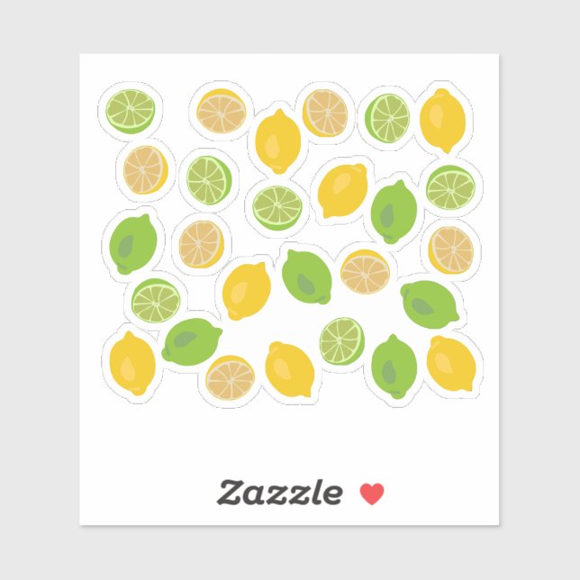 Lemon and Lime Pattern Sticker (Sheet)