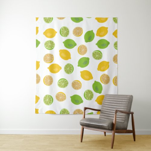 Lemon and Lime Pattern Tapestry