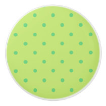 lemon and lime polka dots knob