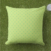 lemon and lime polka dots outdoor pillow (Grass)